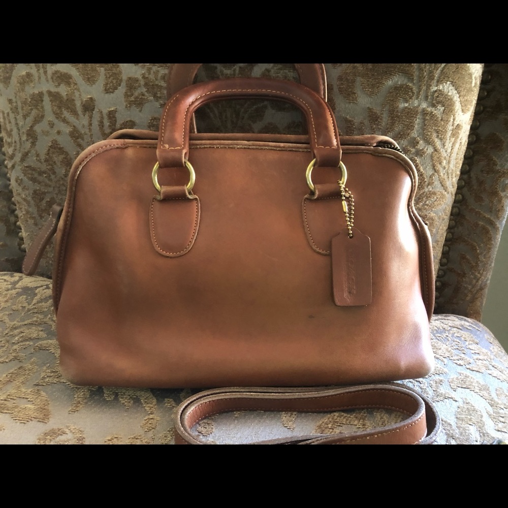 Vintage Coach Baxter Sachel Purse Cognac